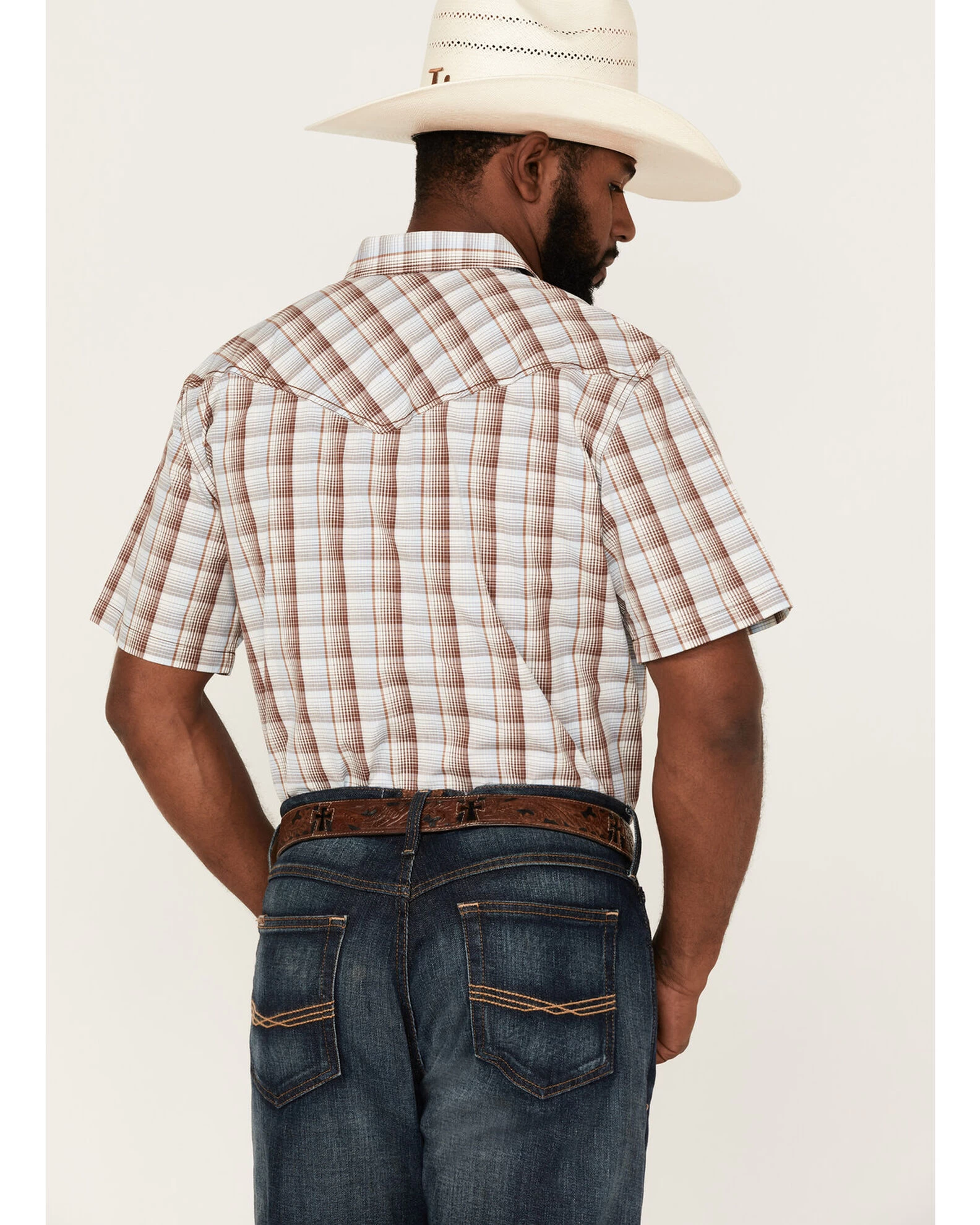 Cody James Men's Mount Vernon Small Plaid Short Sleeve Snap Western Shirt - Big & Tall 6 Cody James Men's Mount Vernon Small Plaid Short Sleeve Snap Western Shirt - Big & Tall - Image 4