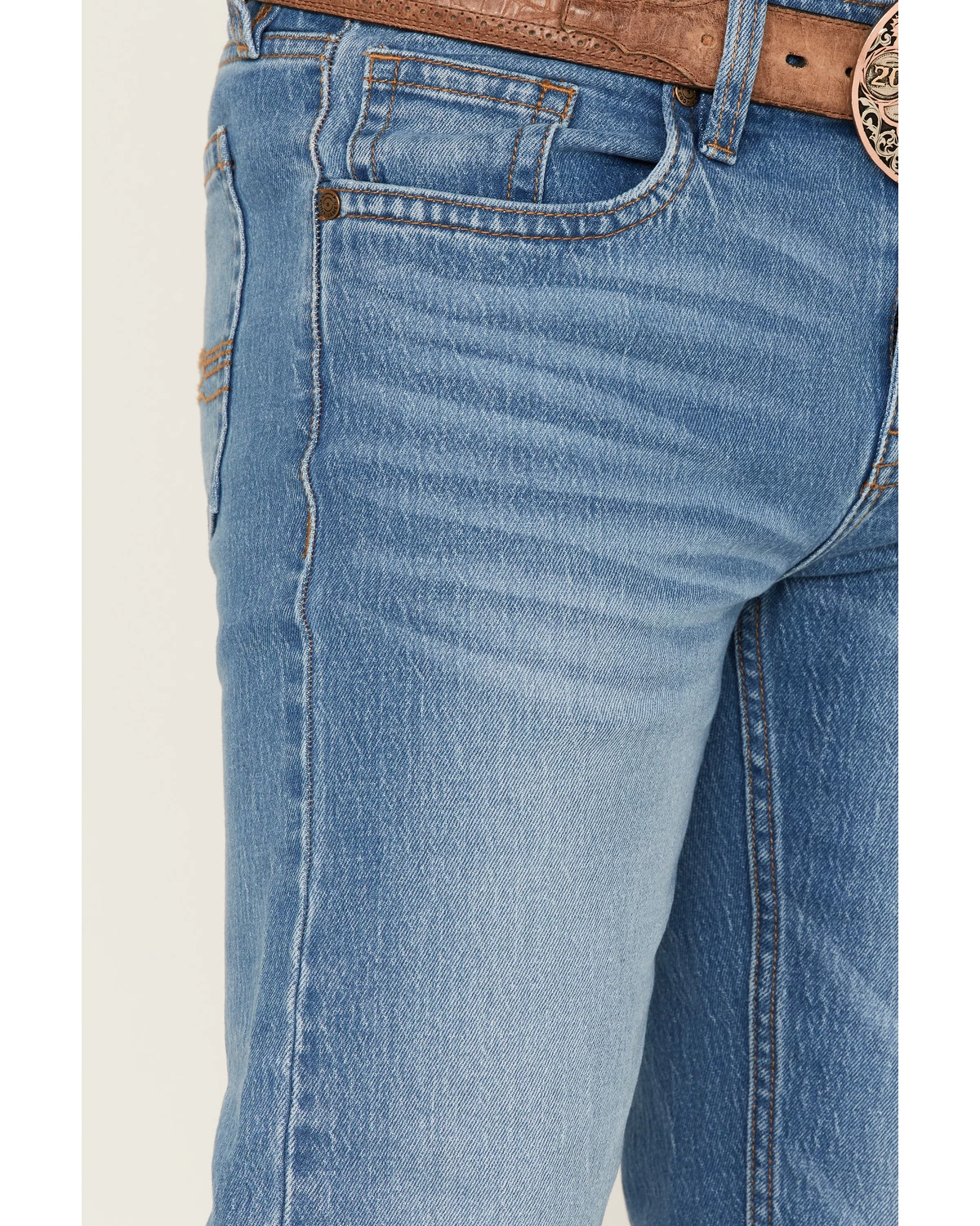Cody James Men's Yeehaw Light Wash Stackable Straight Jeans 4 Cody James Men's Yeehaw Light Wash Stackable Straight Jeans - Image 2