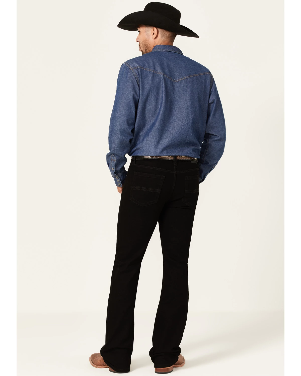 Cody James Men's Night Rider Black Wash Stretch Slim Bootcut Jeans 5 Cody James Men's Night Rider Black Wash Stretch Slim Bootcut Jeans - Image 3