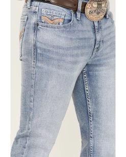 Cody James Men's Fandango Light Medium Wash Stretch Slim Straight Jeans