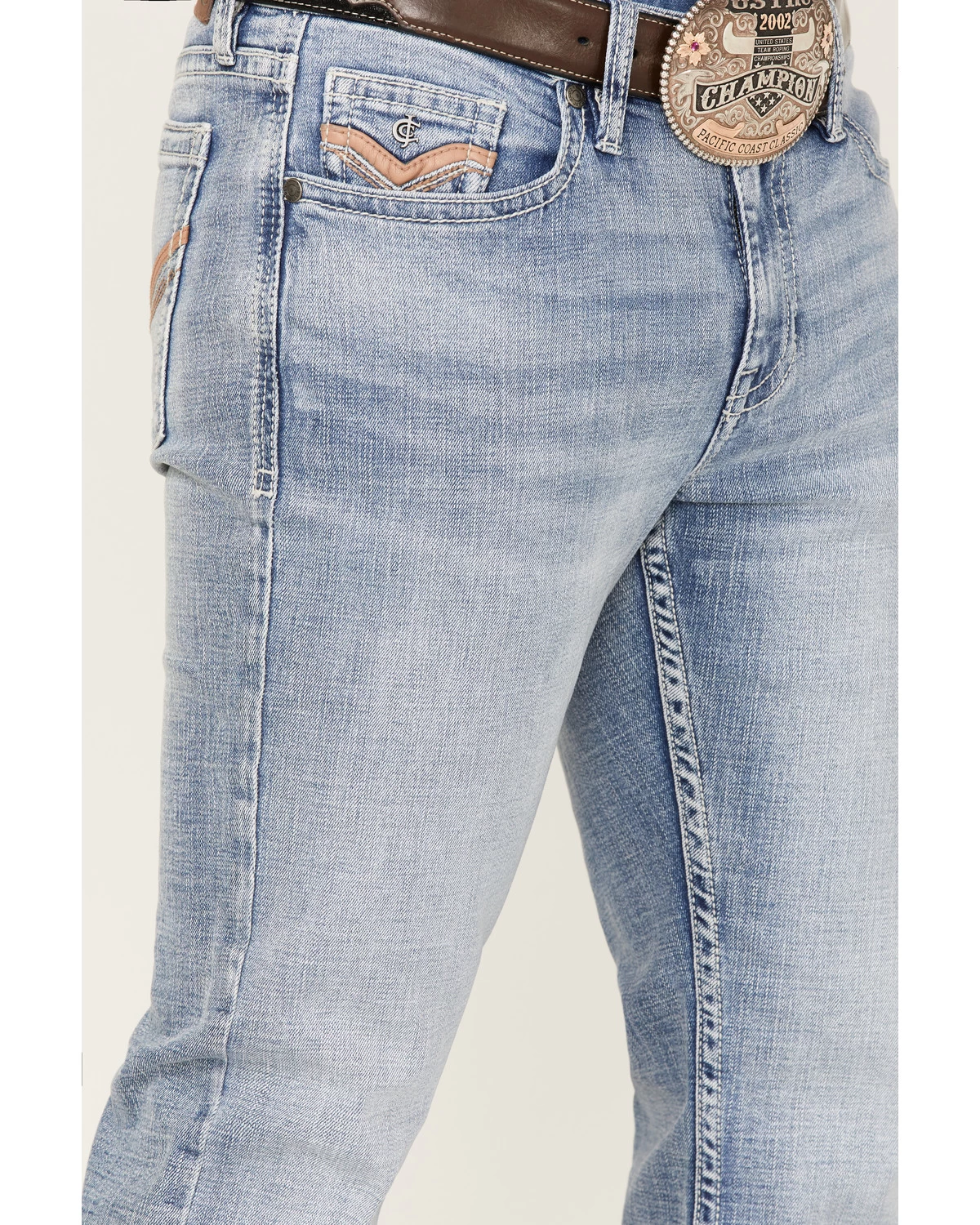 Cody James Men's Fandango Light Medium Wash Stretch Slim Straight Jeans 4 Cody James Men's Fandango Light Medium Wash Stretch Slim Straight Jeans - Image 2