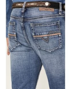 Cody James Men's Dice House Medium Wash Stretch Stackable Straight Jeans -Cody James 2000364920 414 P4