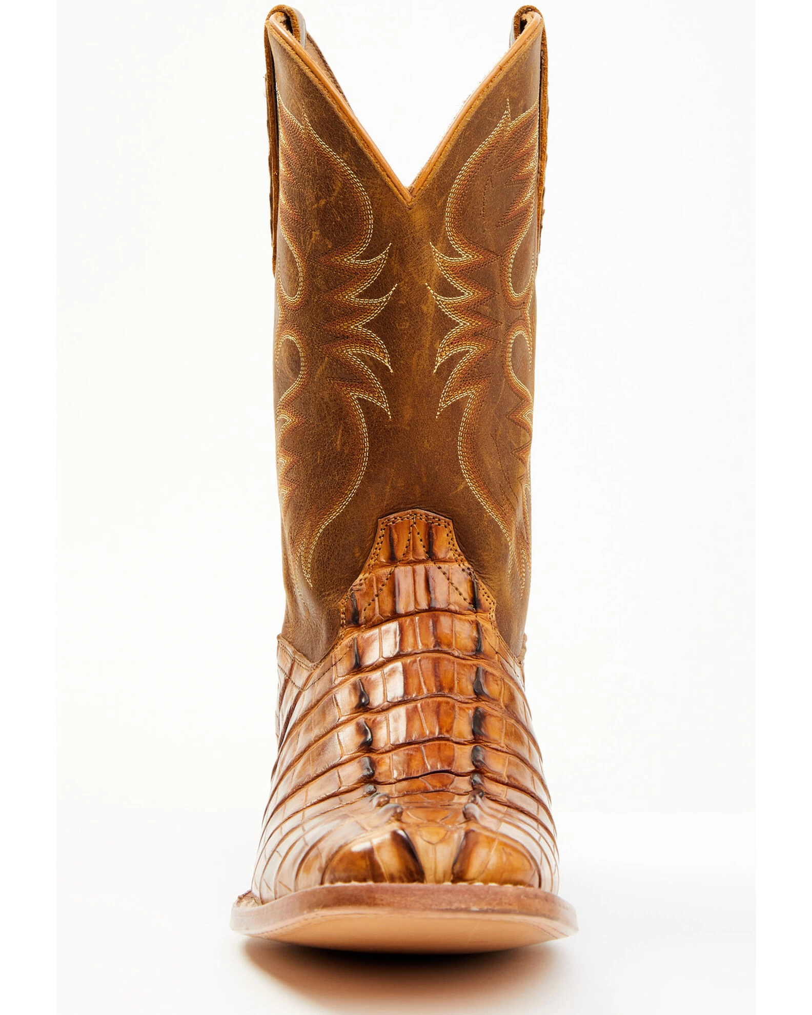 Cody James Men's Caiman Cognac 12" Exotic Western Boots - Broad Square Toe 5 Cody James Men's Caiman Cognac 12" Exotic Western Boots - Broad Square Toe - Image 3