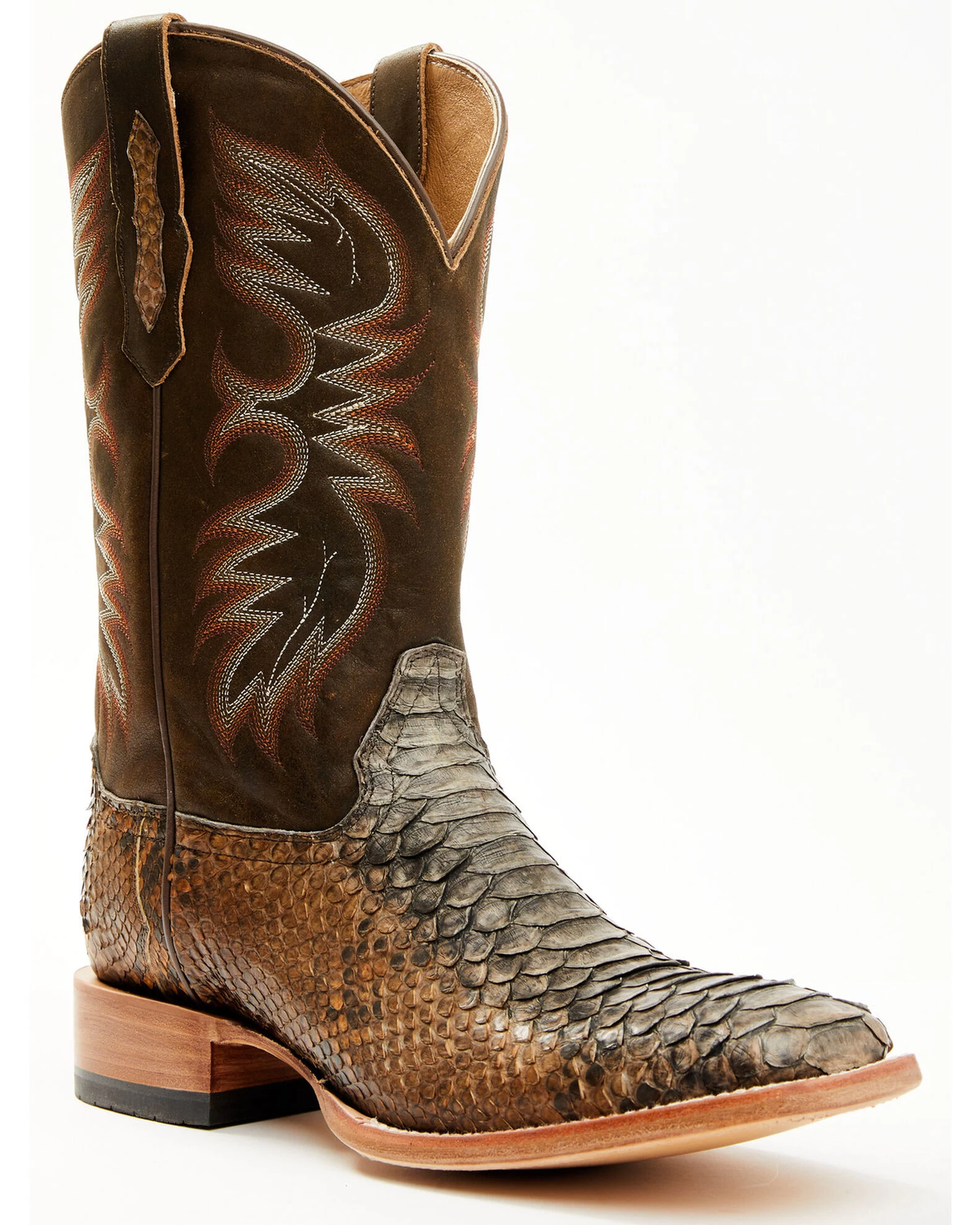 Cody James Men's Python Exotic Western Boots - Broad Square Toe 3 Cody James Men's Python Exotic Western Boots - Broad Square Toe
