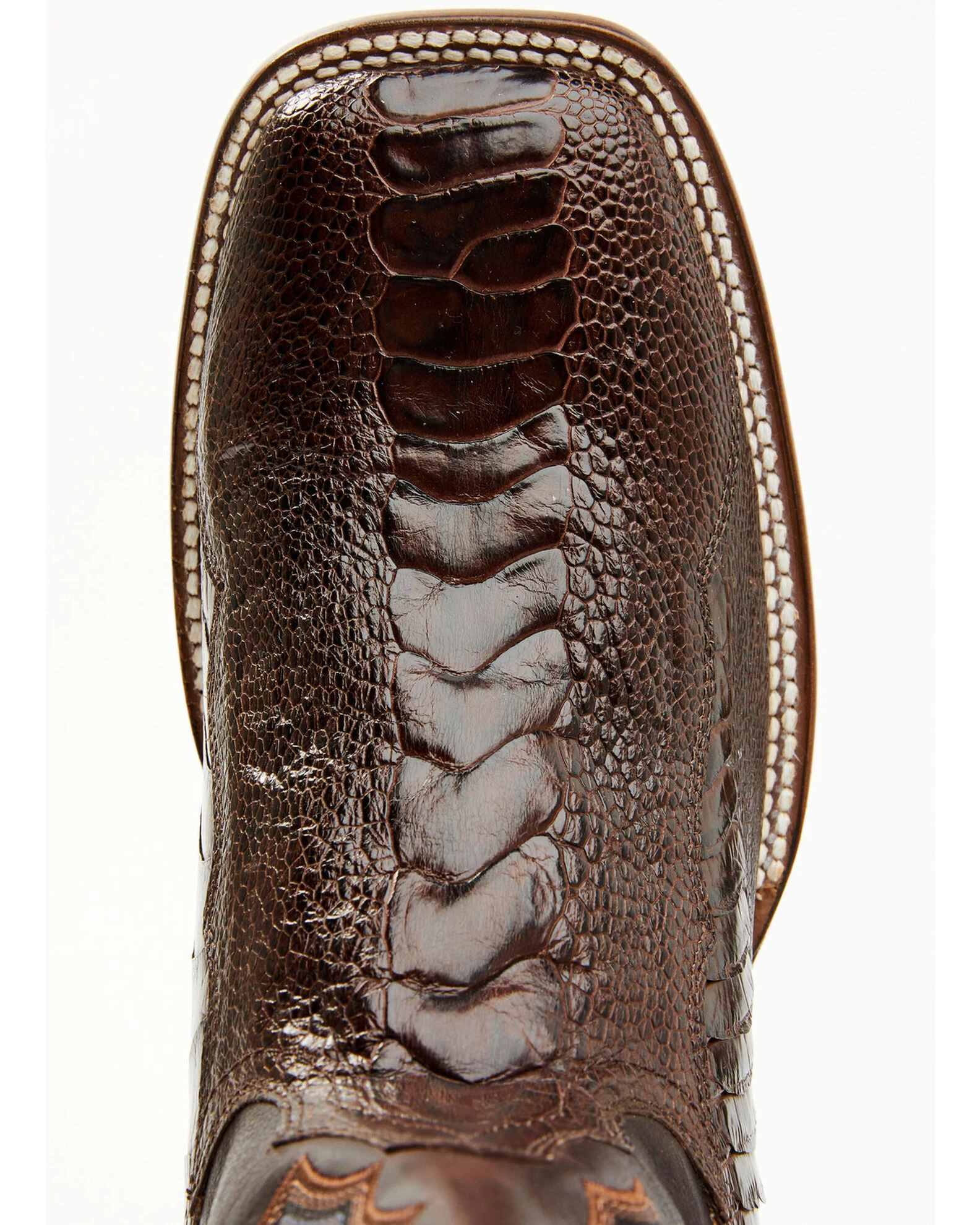 Cody James Men's Antique Cafe Ostrich Leg Exotic Western Boots - Broad Square Toe 4 Cody James Men's Antique Cafe Ostrich Leg Exotic Western Boots - Broad Square Toe - Image 2