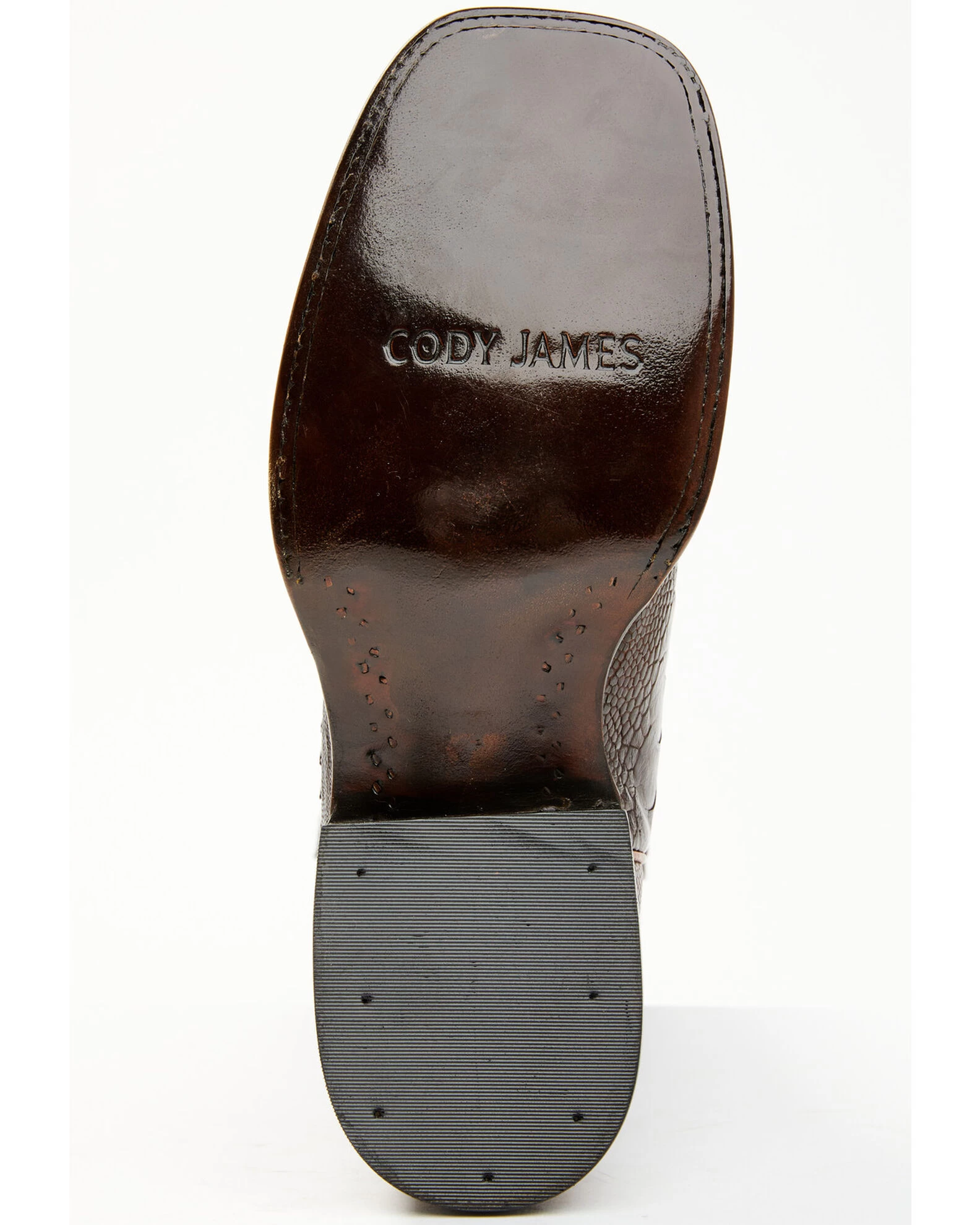 Cody James Men's Antique Cafe Ostrich Leg Exotic Western Boots - Broad Square Toe 5 Cody James Men's Antique Cafe Ostrich Leg Exotic Western Boots - Broad Square Toe - Image 3