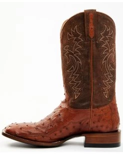 Cody James Men's Brandy Genuine Ostrich Exotic Western Boots - Broad Square Toe -Cody James 2000371858 600 P3