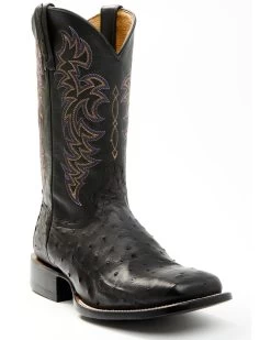 Cody James Men's Exotic Full-Quill Ostrich Western Boots - Broad Square Toe -Cody James 2000371860 001 P1