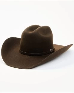 Cody James Men's 5X Chocolate Self Band Cattleman Fur Blend Western Hat