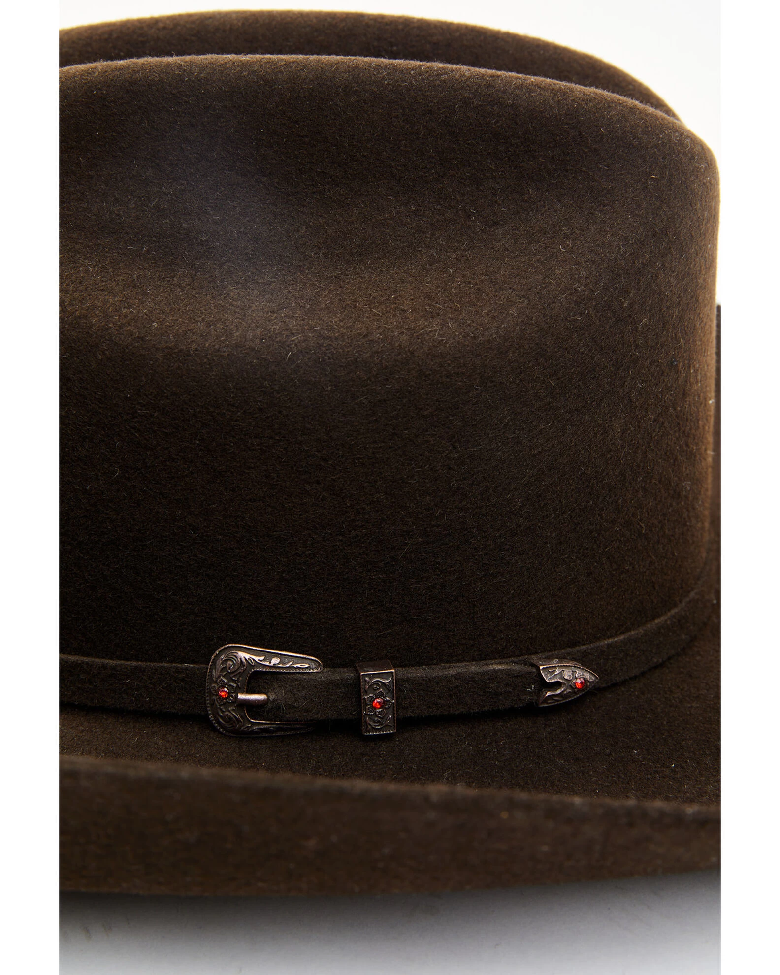 Cody James Men's 5X Chocolate Self Band Cattleman Fur Blend Western Hat 4 Cody James Men's 5X Chocolate Self Band Cattleman Fur Blend Western Hat - Image 2