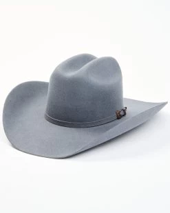 Cody James Men's 5X Self Band Cattleman Fur Blend Western Hat - Granite
