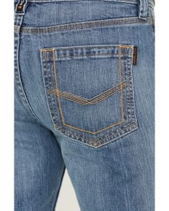 Cody James FR Men's Clover Leaf Wash Slim Straight 5-Pocket Stretch Jeans -Cody James 2000373106 412 P4