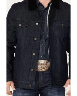 Cody James Men's Grand Teton Dark Wash Sherpa Cord Collar Denim Jacket -Cody James 2000373949 416 P3 1
