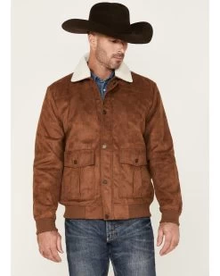 Cody James Men's Edward Faux Suede Sherpa Collar Bomber Jacket -Cody James 2000373951 200 P1