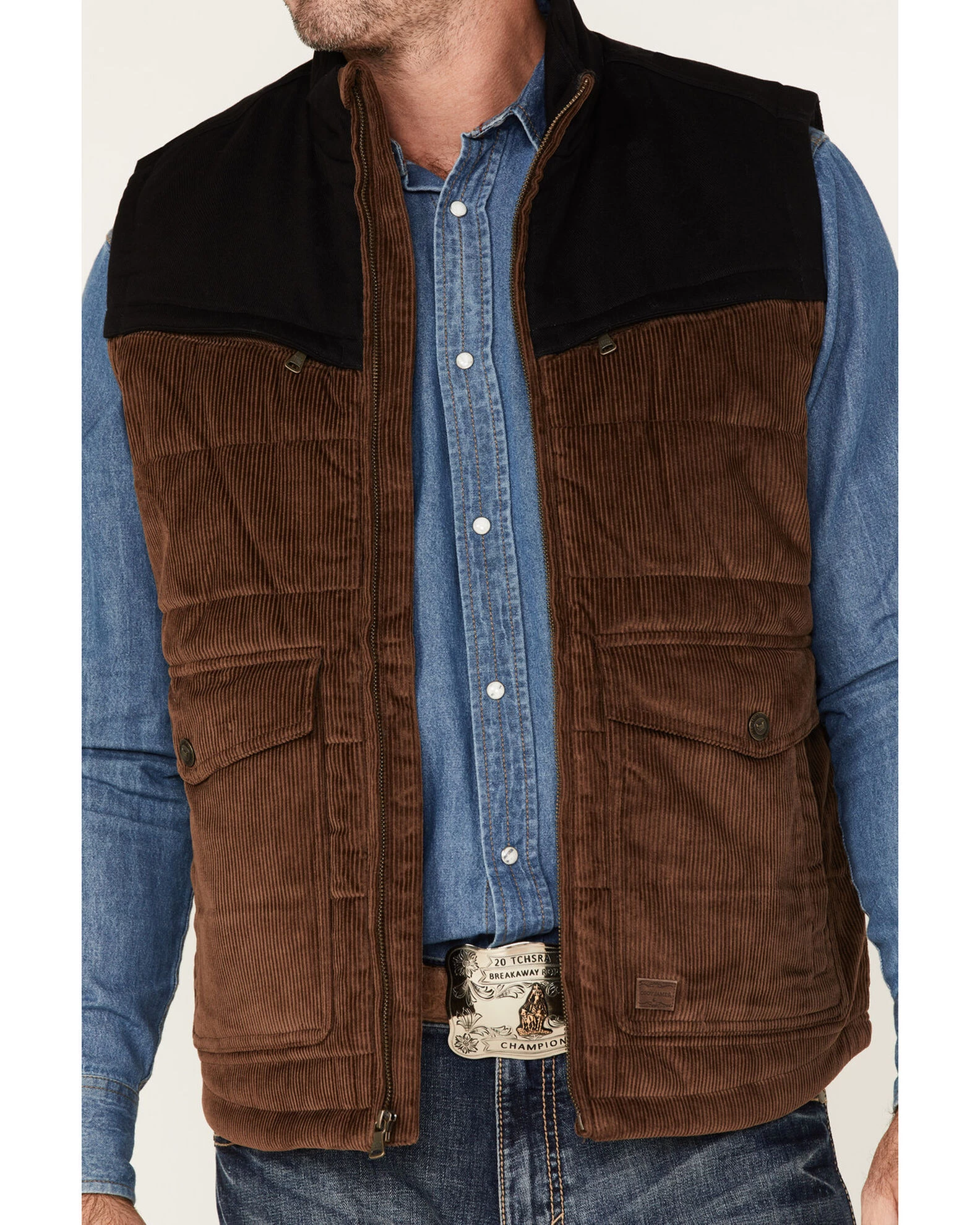 Cody James Men's Waren Corduroy Puffer Vest 5 Cody James Men's Waren Corduroy Puffer Vest - Image 3