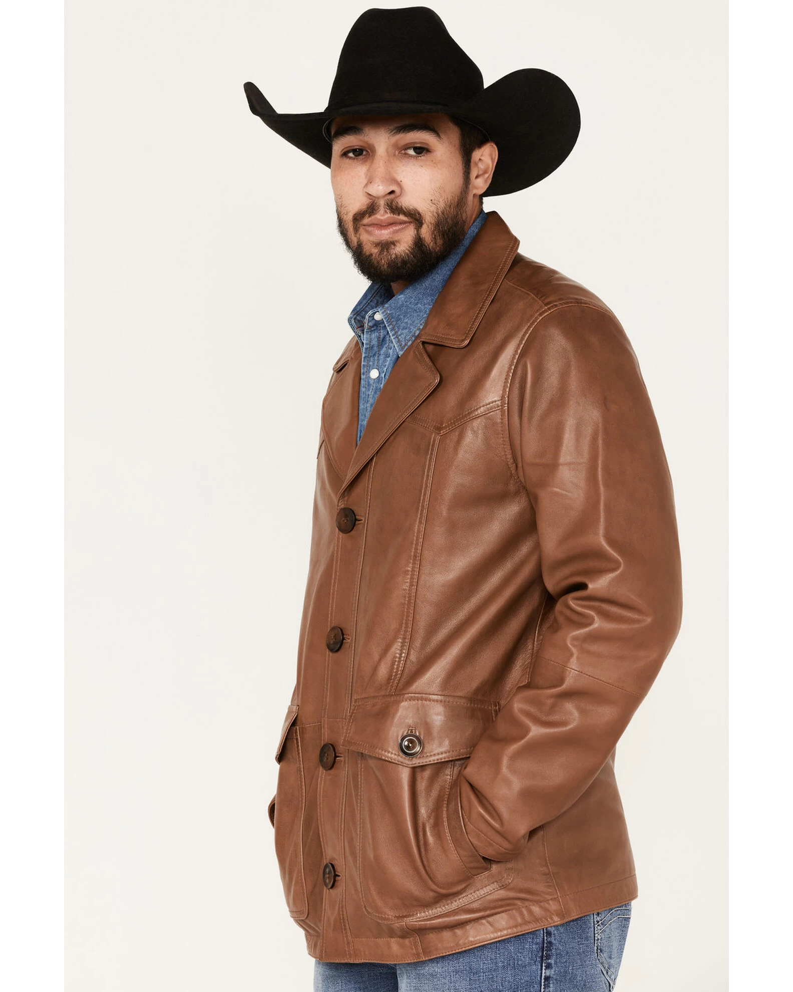 Cody James Men's Dale Leather Field Jacket 4 Cody James Men's Dale Leather Field Jacket - Image 2