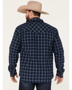 Cody James Men's Ghost Tree Plaid Button Down Sherpa Bonded Western Flannel Shirt Jacket -Cody James 2000373974 410 P4