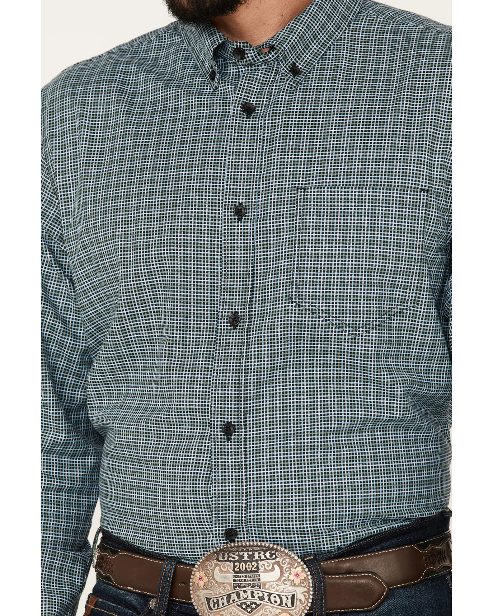 Cody James Men's Small Plaid Button Down Western Shirt 6 Cody James Men's Small Plaid Button Down Western Shirt - Image 4