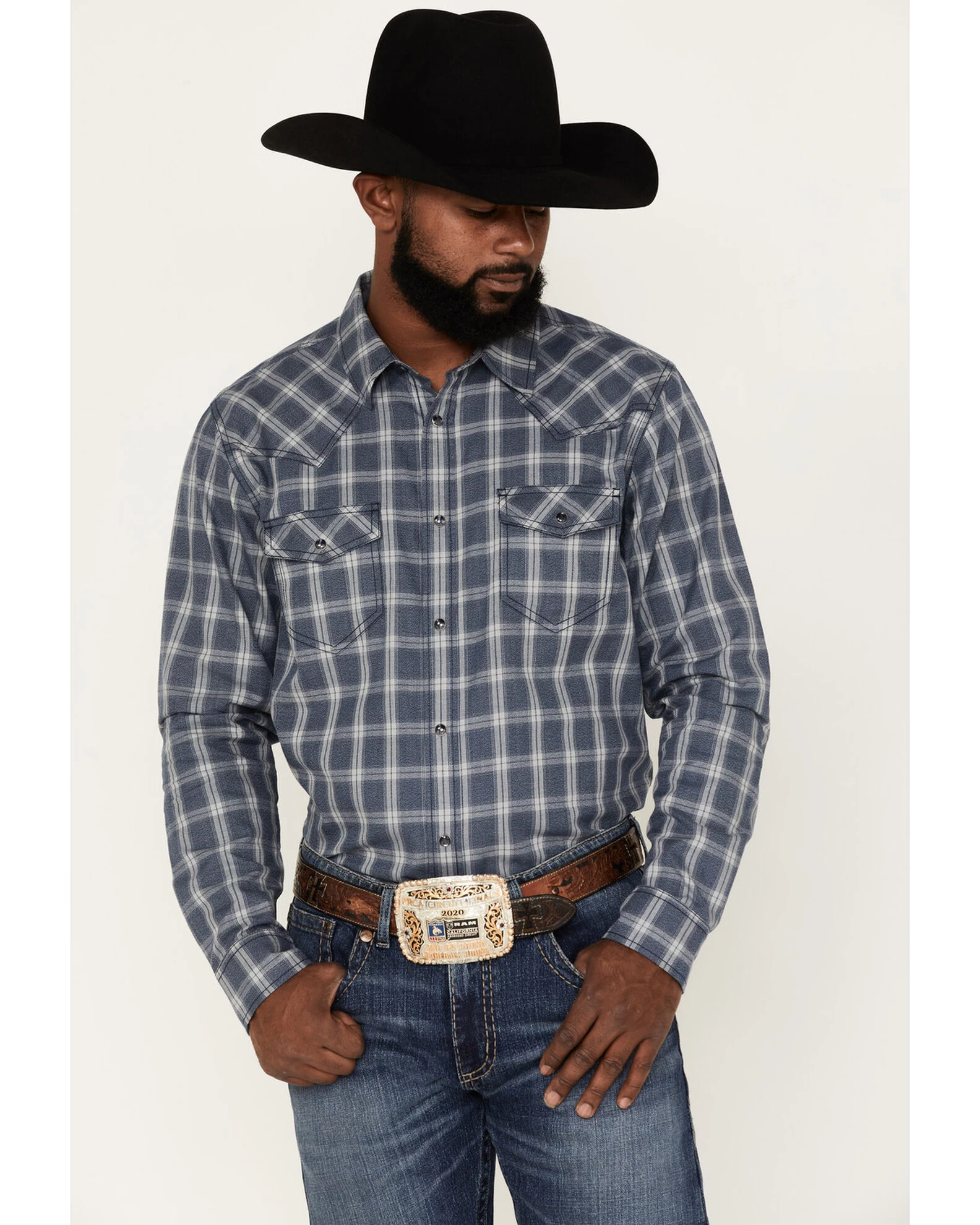 Cody James Men's Lingo Plaid Print Long Sleeve Snap Western Shirt 3 Cody James Men's Lingo Plaid Print Long Sleeve Snap Western Shirt