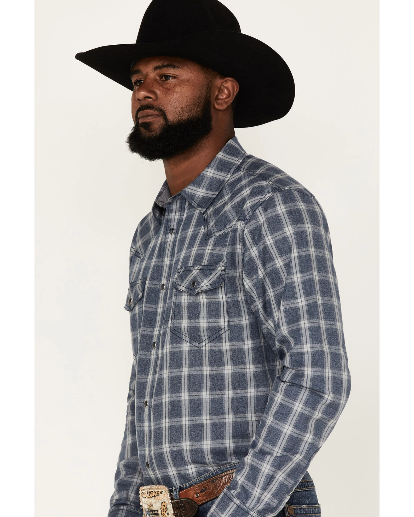 Cody James Men's Lingo Plaid Print Long Sleeve Snap Western Shirt 4 Cody James Men's Lingo Plaid Print Long Sleeve Snap Western Shirt - Image 2