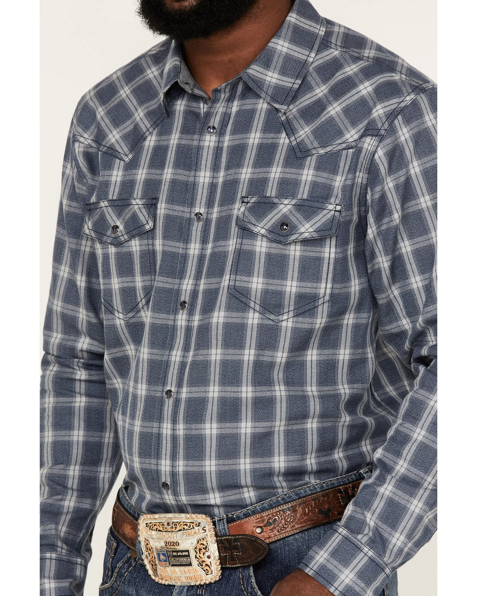 Cody James Men's Lingo Plaid Print Long Sleeve Snap Western Shirt 5 Cody James Men's Lingo Plaid Print Long Sleeve Snap Western Shirt - Image 3