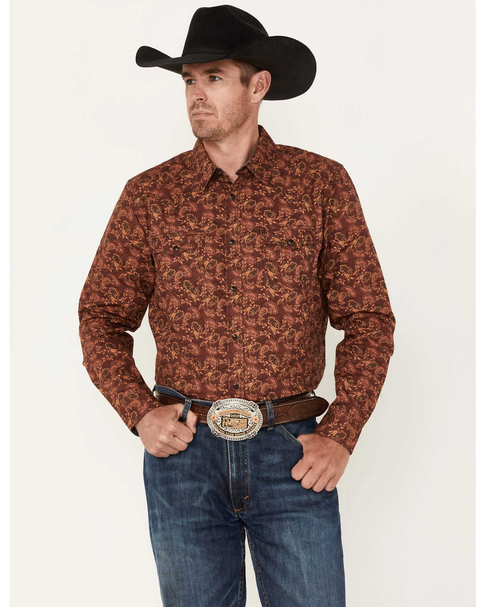 Cody James Men's On Tour Paisley Print Snap Western Shirt 3 Cody James Men's On Tour Paisley Print Snap Western Shirt