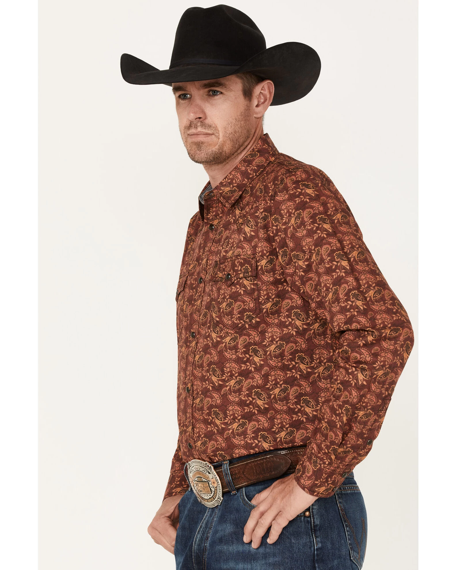 Cody James Men's On Tour Paisley Print Snap Western Shirt 4 Cody James Men's On Tour Paisley Print Snap Western Shirt - Image 2