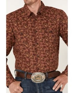 Cody James Men's On Tour Paisley Print Long Sleeve Snap Western Shirt - Big & Tall  -Cody James 2000374108 640 P3