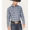 Cody James Men's Stream Plaid Print Long Sleeve Pearl Snap Western Flannel Shirt 