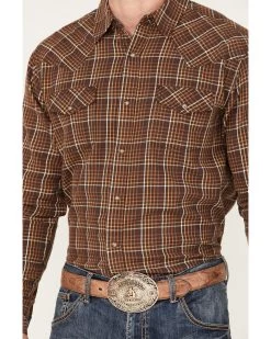 Cody James Men's Rusty Nail Small Plaid Print Long Sleeve Snap Western Flannel Shirt - Big & Tall  -Cody James 2000374134 220 P3