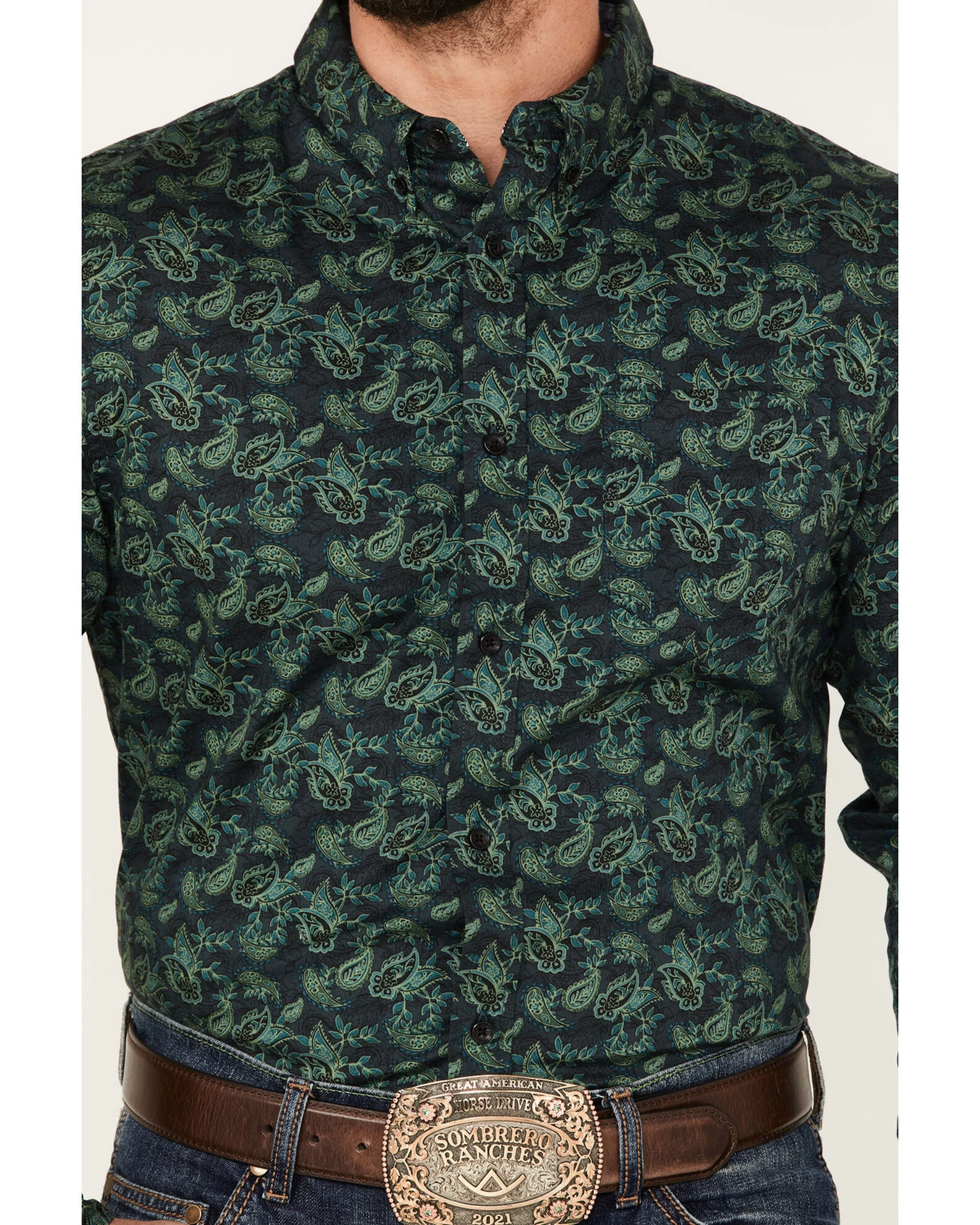 Cody James Men's Ringer Floral Print Button Down Western Shirt 5 Cody James Men's Ringer Floral Print Button Down Western Shirt - Image 3