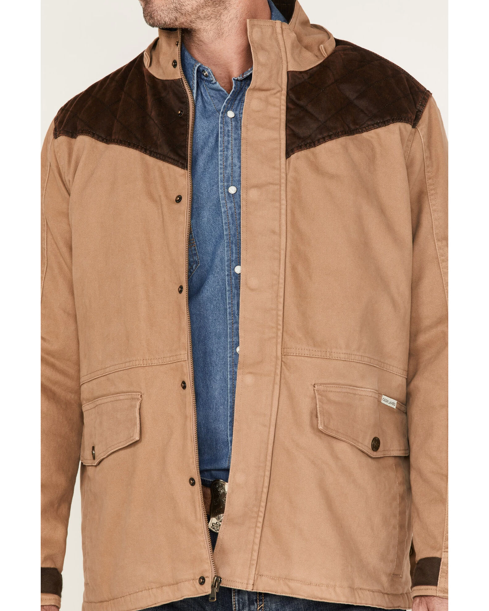 Cody James Men's Olton Utility Canvas Rancher Hooded Jacket 5 Cody James Men's Olton Utility Canvas Rancher Hooded Jacket - Image 3