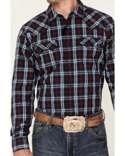 Cody James Men's Poker Night Plaid Print Long Sleeve Snap Western Shirt -Cody James 2000380441 600 P3