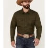 Cody James Men's Wooly Mammoth Solid Long Sleeve Snap Western Shirt