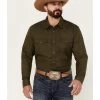 Cody James Men's Wooly Mammoth Solid Long Sleeve Snap Western Shirt