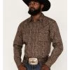 Cody James Men's Linear Paisley Print Long Sleeve Snap Western Shirt -Cody James 2000380454 200 P1