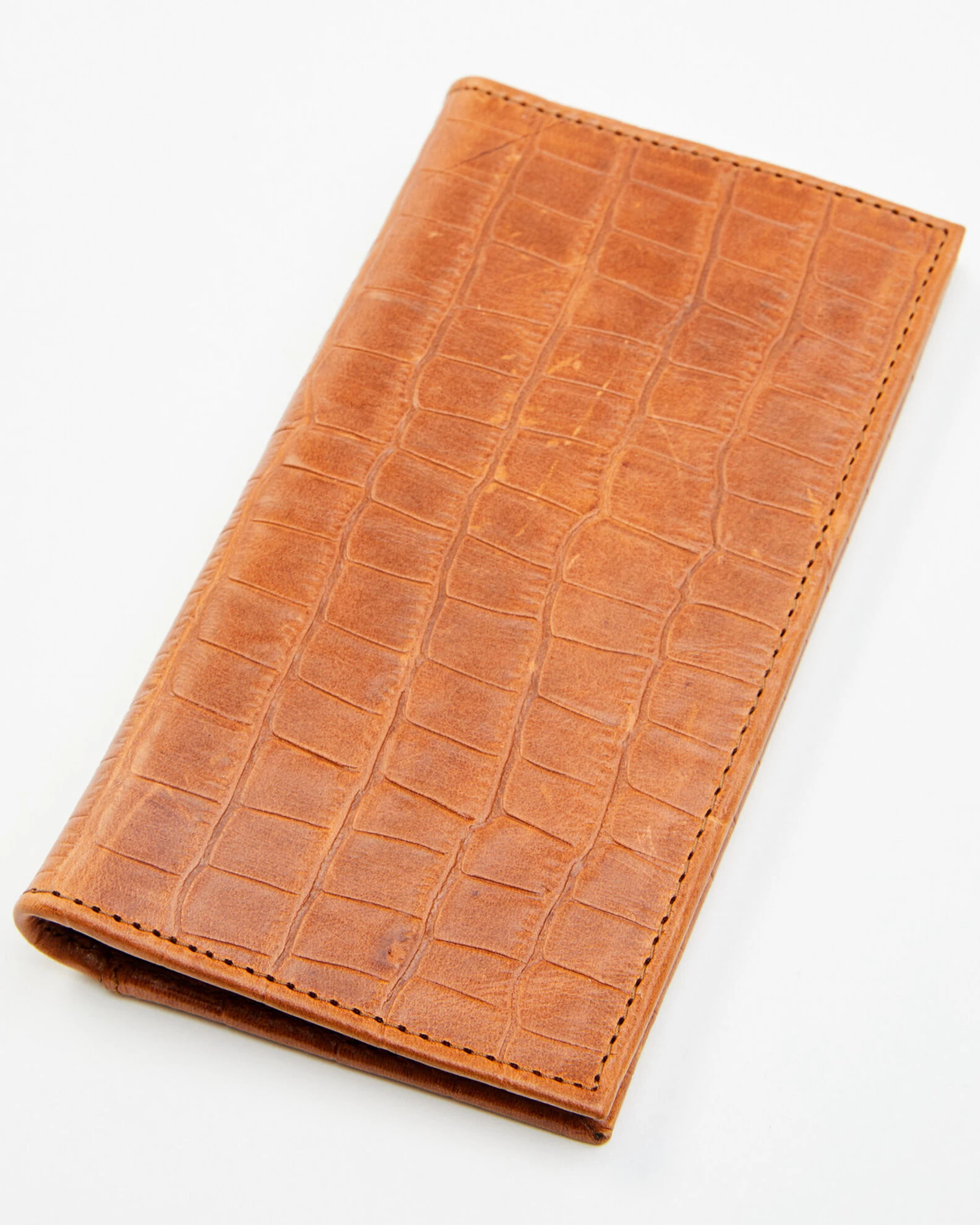 Cody James Men's Brown Embossed Croco Rodeo Leather Wallet 3 Cody James Men's Brown Embossed Croco Rodeo Leather Wallet