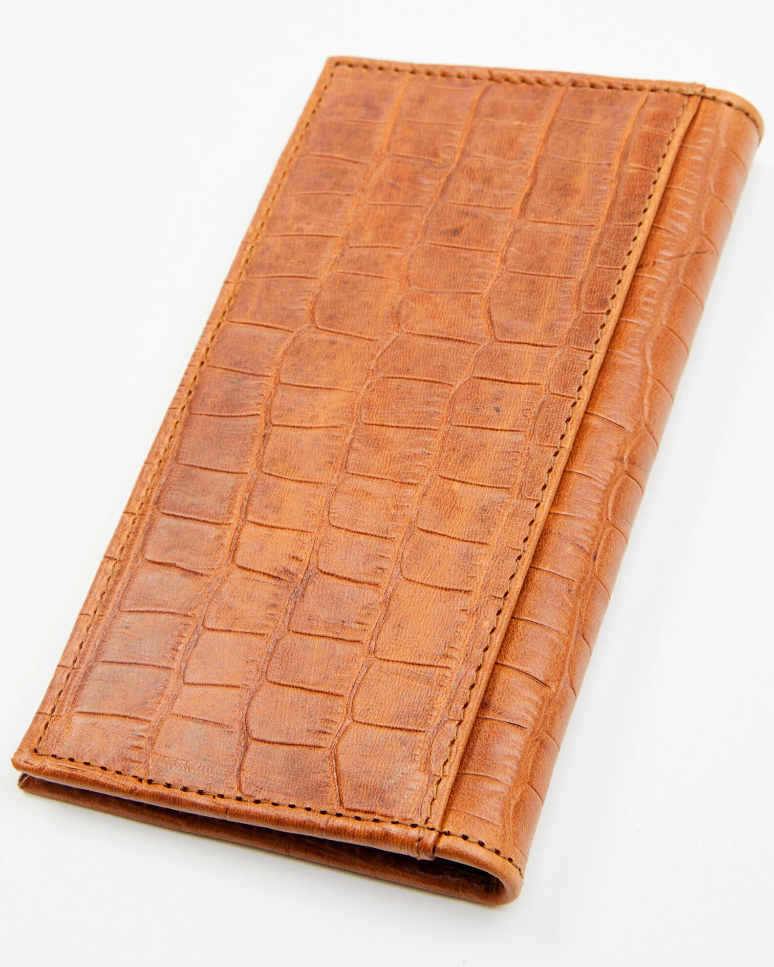 Cody James Men's Brown Embossed Croco Rodeo Leather Wallet 4 Cody James Men's Brown Embossed Croco Rodeo Leather Wallet - Image 2