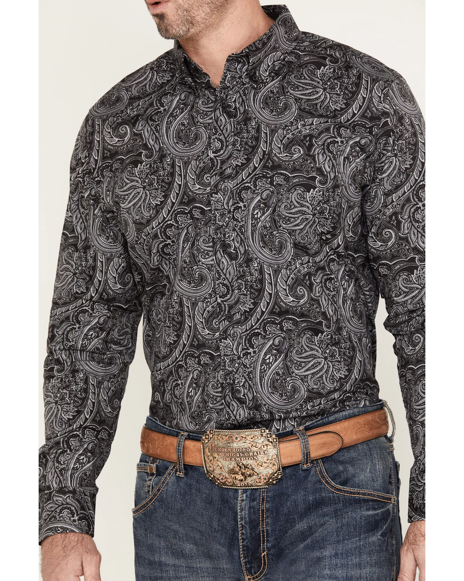 Cody James Men's Cassidy Paisley Button Down Long Sleeve Western Shirt 5 Cody James Men's Cassidy Paisley Button Down Long Sleeve Western Shirt - Image 3