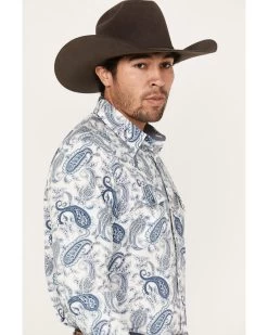 Cody James Men's Home Town Paisley Print Long Sleeve Snap Western Shirt -Cody James 2000382811 100 P2