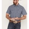 Cody James Men's Plaid Print Short Sleeve Western Snap Shirt -Cody James 2000383151 410 P1