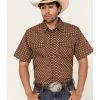 Cody James Men's Rabbit Foot Geo Print Short Sleeve Snap Western Shirt