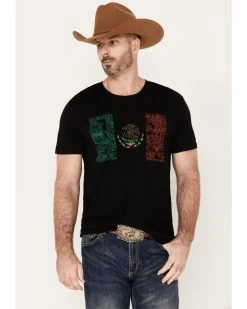 Cody James Men's Tiled Mexico Flag Short Sleeve Graphic T-Shirt