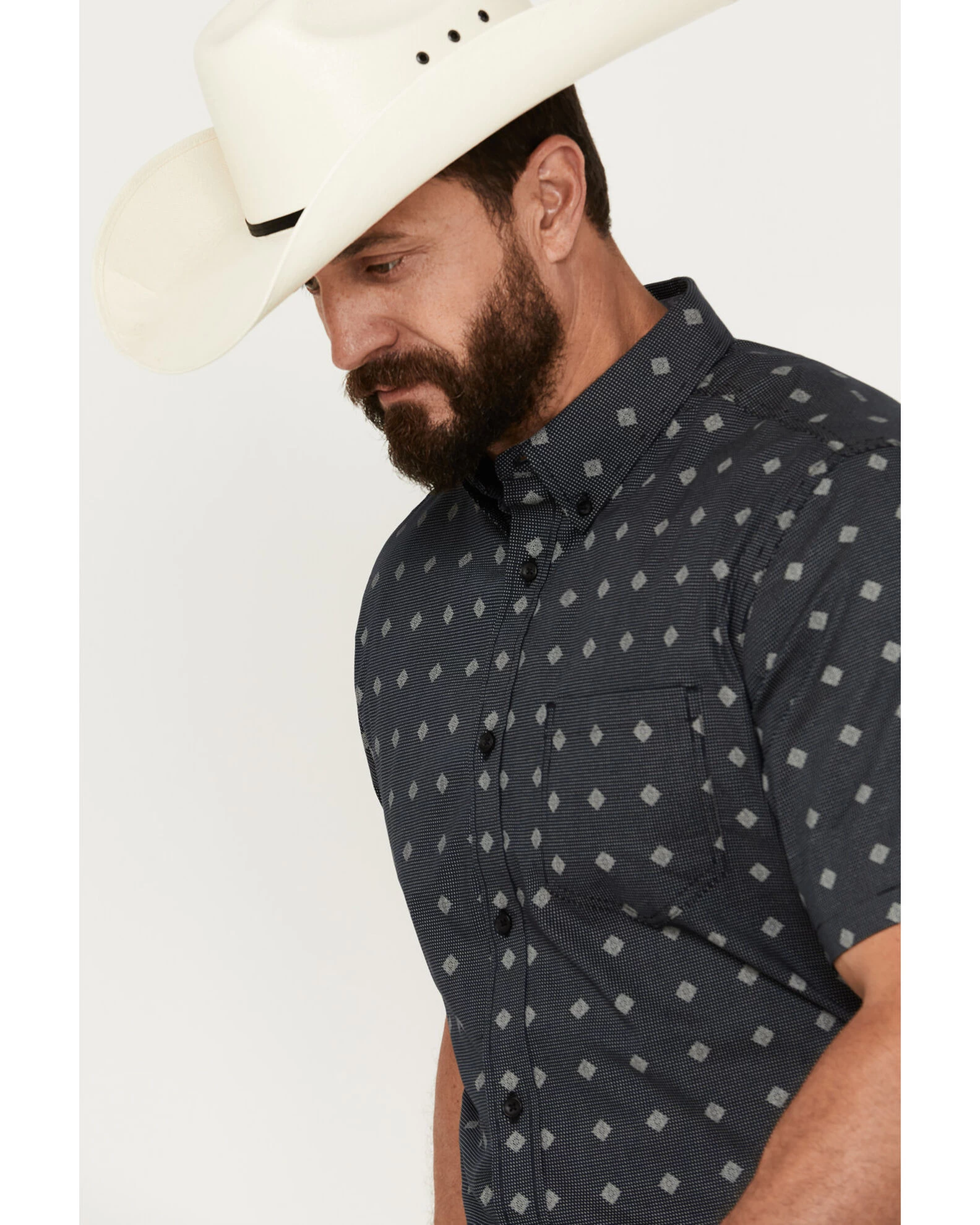 Cody James Men's Galaxy Geo Print Short Sleeve Button-Down Stretch Western Shirt 5 Cody James Men's Galaxy Geo Print Short Sleeve Button-Down Stretch Western Shirt - Image 3