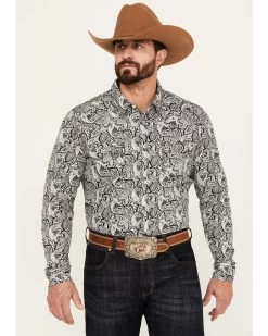 Cody James Men's Mamba Paisley Print Long Sleeve Western Snap Shirt