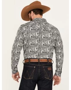 Cody James Men's Mamba Paisley Print Long Sleeve Western Snap Shirt -Cody James 2000386050 001 P4