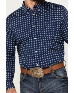Cody James Men's Rough Road Geo Print Long Sleeve Stretch Button-Down Western Shirt - Big 8 Cody James Men's Rough Road Geo Print Long Sleeve Stretch Button-Down Western Shirt - Big -Cody James 2000386103 410 P3